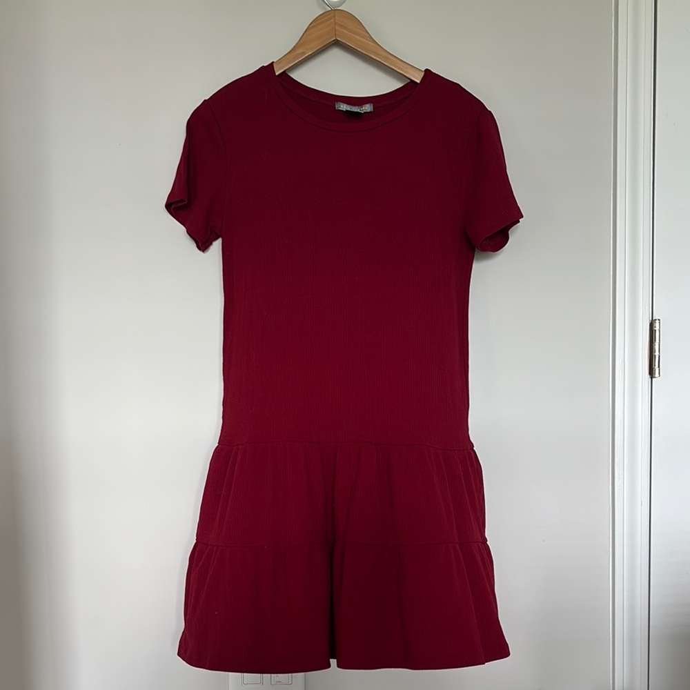 Good Luck Gem Ribbed Dress EUC
